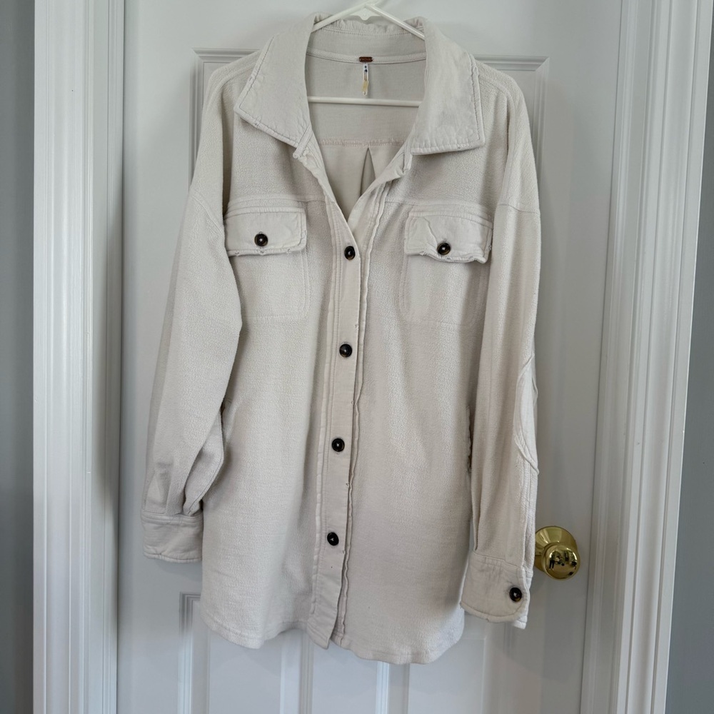Free People Ruby Fleece Oversized Shirt Jacket Size Small - Picture 2 of 14
